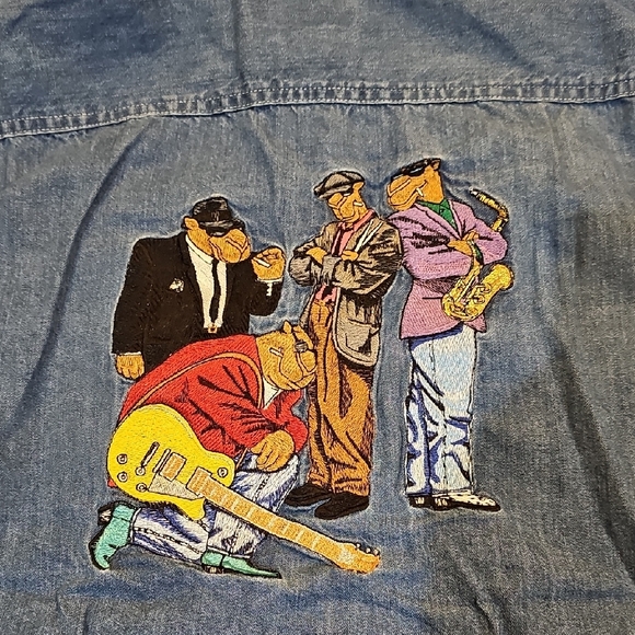 Vintage Camel Men's Blue Denim Shirt - Picture 4 of 7